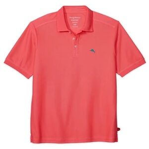 Tommy Bahama Men’s coral Supima cotton soft short sleeve golf Polo‎ shirt top